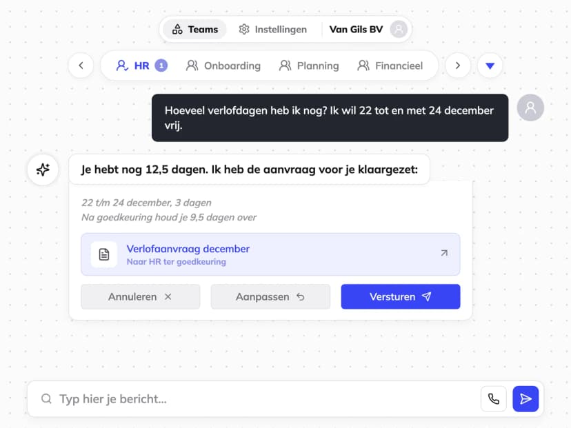 AI-agent voor verlofaanvragen