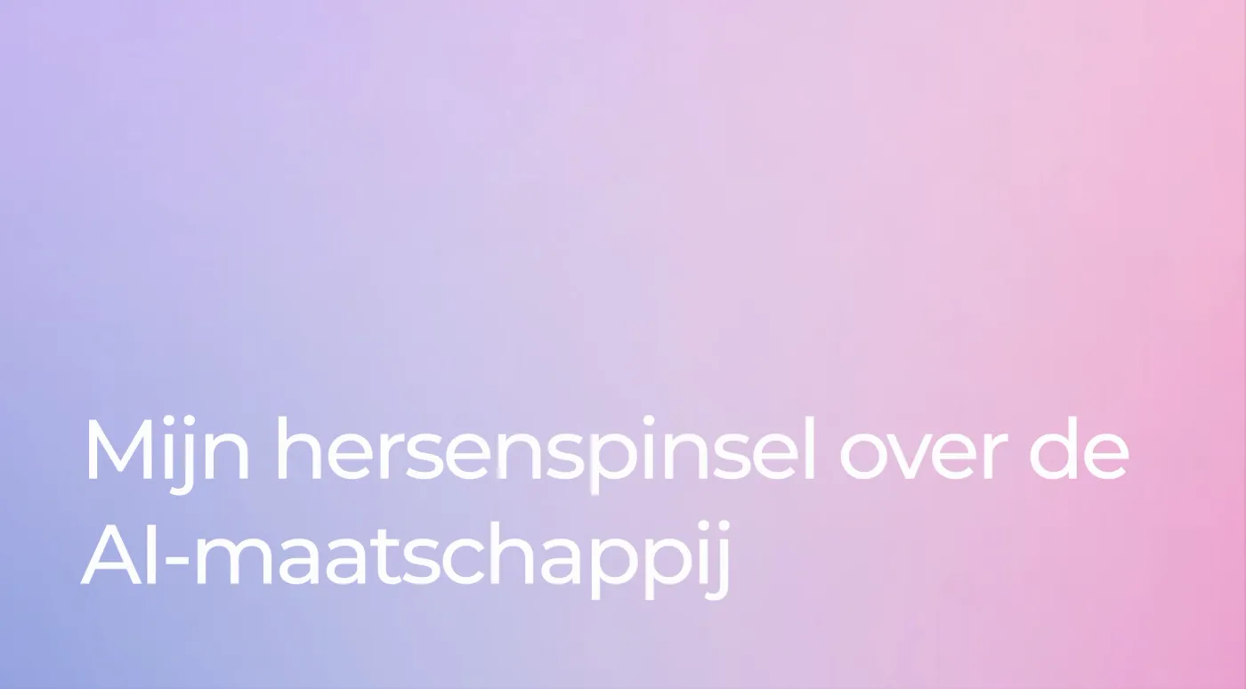 De AI maatschappij